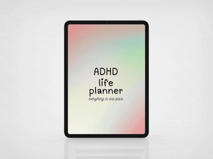 ADHD planner layouts included in the all-in-one productivity bundle