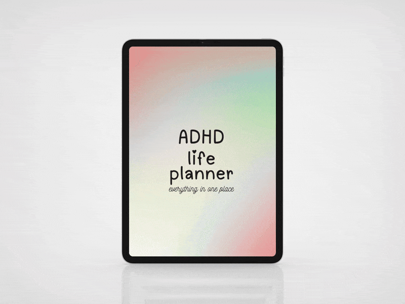 ADHD digital planner for iPad with GoodNotes compatibility