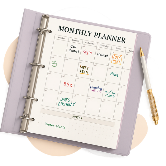 Printable ADHD daily planner pages for organization and productivity