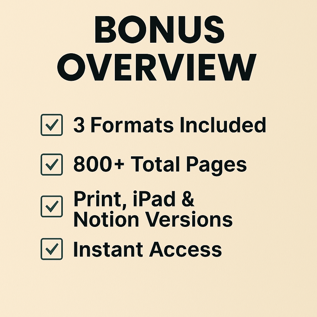 Weekly printable PDF planner pages from the ADHD bundle