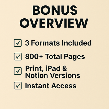 Weekly printable PDF planner pages from the ADHD bundle