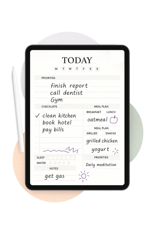 Weekly schedule planner pages designed for ADHD time management